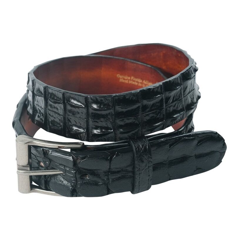 Alligator Belt in Hornback Black