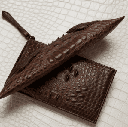 Luxury Crocodile Leather Clutch & Crossbody Bag - Image 2