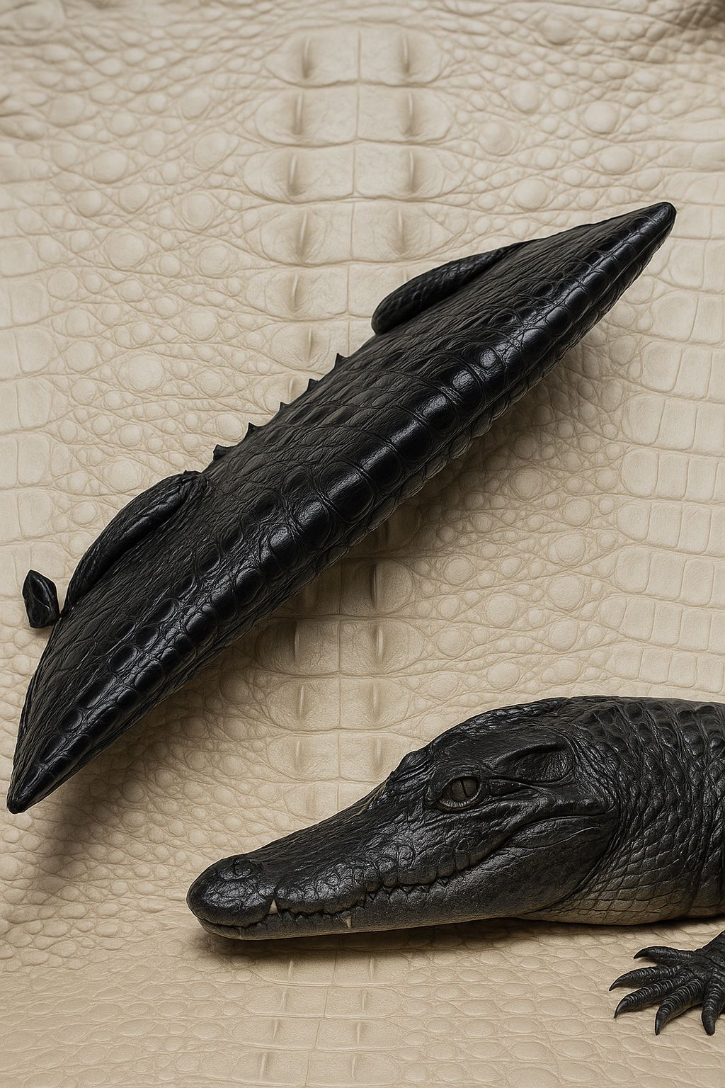 Luxury Crocodile Leather Clutch & Crossbody Bag - Image 4