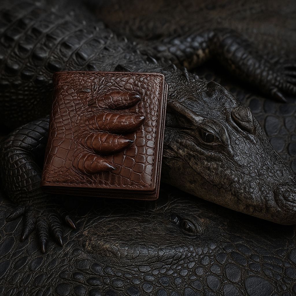 Custom Bifold Crocodile Leather Wallet for Men - Image 5