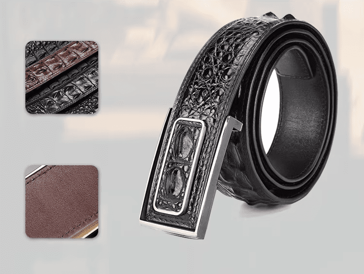 Wide Crocodile Leather Belt for Men – Premium Genuine Crocodile Skin - Image 7