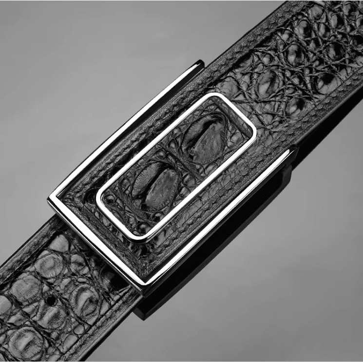 Wide Crocodile Leather Belt for Men – Premium Genuine Crocodile Skin - Image 5