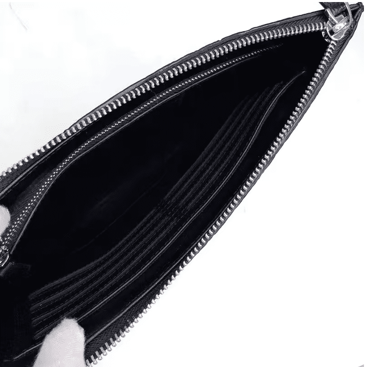 Luxury Crocodile Leather Clutch & Crossbody Bag - Image 3